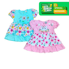 Two Mix Dress Anak Perempuan 9 - 15 bulan free Celana dj601