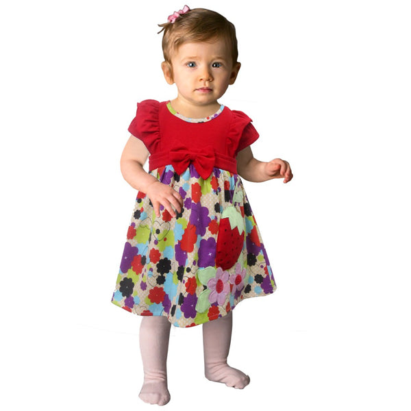 Dress Bayi Perempuan 6-12 Bln Strawberry