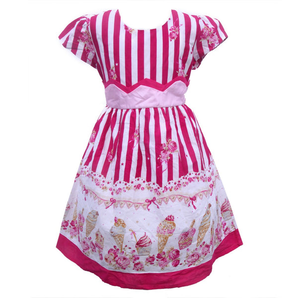 Two Mix Baju Anak - Dress anak perempuan - Dress Salur Es krim 2656 Size 1 2656