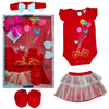 Two Mix Dress Bayi Perempuan Free Bandana Lucu dj539