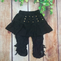 Two Mix Celana rok brokat anak bayi warna hitam impor dj242