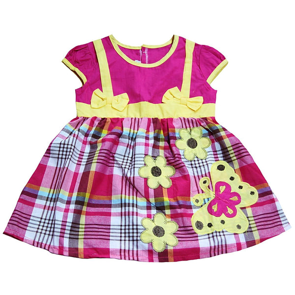 TWO MIX 2171 Dress Baju Bayi Perempuan Kotak Bordir Kupu