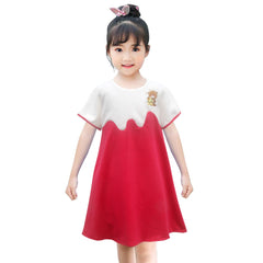 Two Mix Baju Anak Anak Perempuan Model Dress Anak Fashion Rumah 4142