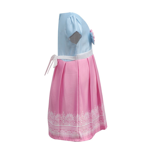 Two Mix Dress Anak Perempuan Bahan Kain Satin Fashion - Baju Anak Perempuan Usia 1-12 Tahun 4275