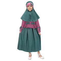 Two Mix Gamis Anak Perempuan - Baju Anak Muslim Bahan Kain Katun Madina  Usia 1-12 Tahun 4257