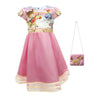 Two Mix Baju Anak Anak Perempuan - Dress Anak Cewek Fashion Bahan Kaos dan Satin Usia 1-12 Tahun 4258