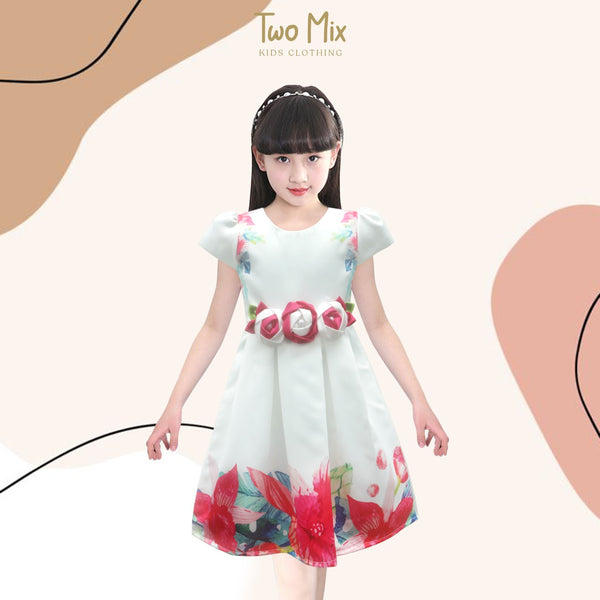 Two Mix - Dress Anak Perempuan Bahan Satin 1-12 Tahun Y879