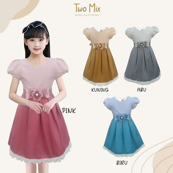 Two Mix Dress Anak 4078