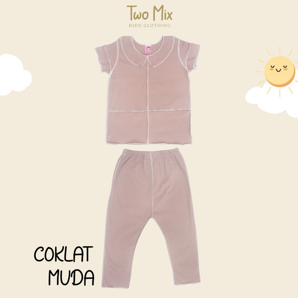 TWO MIX - Setelan Anak Bolak Balik Viral Kaos Katun - Baju Anak Cowo Cewe Kebalik 1-4 Tahun 4309