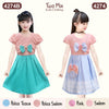 Two Mix Dress Anak Perempuan Bahan Kain Satin - Baju Anak Perempuan Fashion Usia 1-12 Tahun 4274