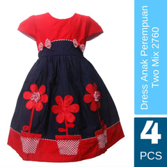 Two Mix Grosir Gaun Anak perempuan Dress Casual 2760