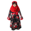 Gaun Anak Perempuan / Gaun Anak Cewe / Pakaian Anak Perempuan / Terlaris / Terlaku / Termurah / Dress Baju Muslim Printing Bunga 2732 Size 1