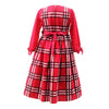 Dress Anak Perempuan Lengan Panjang Kotak-kotak 2620 - Size 4 Merah