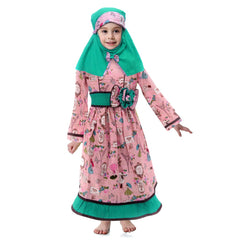 Two mix Dress Anak Muslim- Baju Muslim Anak - Baju Anak Muslim - Gamis anak 2733