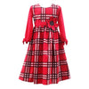 Dress Anak Perempuan Lengan Panjang Kotak-kotak 2620 - Size 4 Merah
