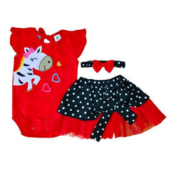 Two Mix Set Jumper Rok Tutu Bandana Bayi Perempuan 0 - 3 bulan dj708