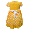 Dress Anak Cewe / Baju Anak Perempuan / Termurah / Dress Anak Perempuan Onde Polkadot Warna Kuning 1882 Size 4 , Size 7