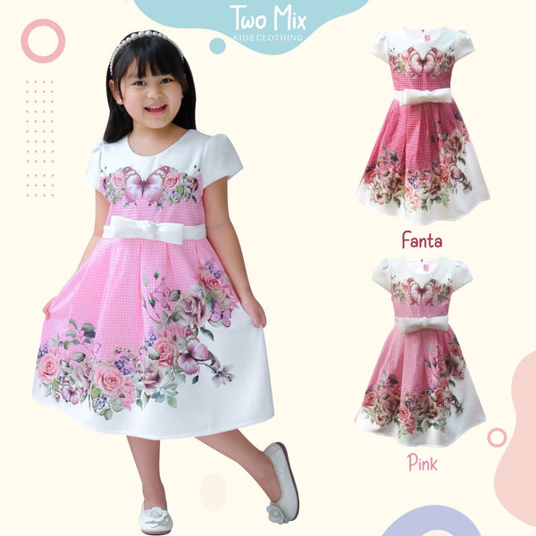 TWO MIX - Baju Anak Perempuan Digital Printing Butterfly 1-12 Tahun 4282