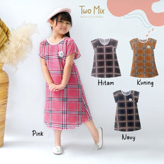 TWO MIX - Dress Anak Cewek Naik Turun - Baju Anak Perempuan Viral Naik Turun 1-12 Tahun 4318