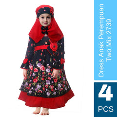 Two Mix Grosir Baju Muslim Anak Gamis Dress Muslim Hijab