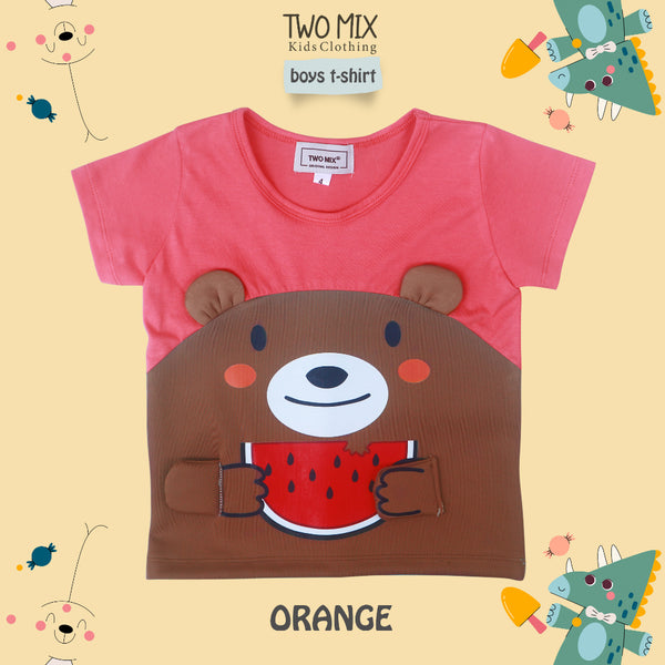 Two Mix - Kaos Oblong Lucu Anak Laki-Laki / Perempuan 1-7 Tahun Motif Cute Bear 4313A
