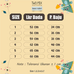 Two Mix - Kaos Oblong Lucu Anak Laki-Laki / Perempuan 1-7 Tahun Motif Cute Bear 4313A
