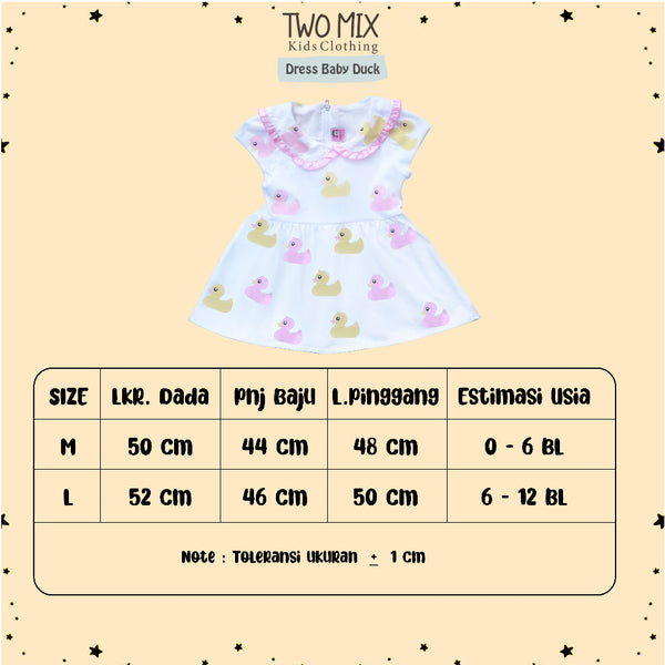Two Mix - Baju Dress Bayi Perempuan Lucu Ruffle 0 6 12 Bulan 4350B